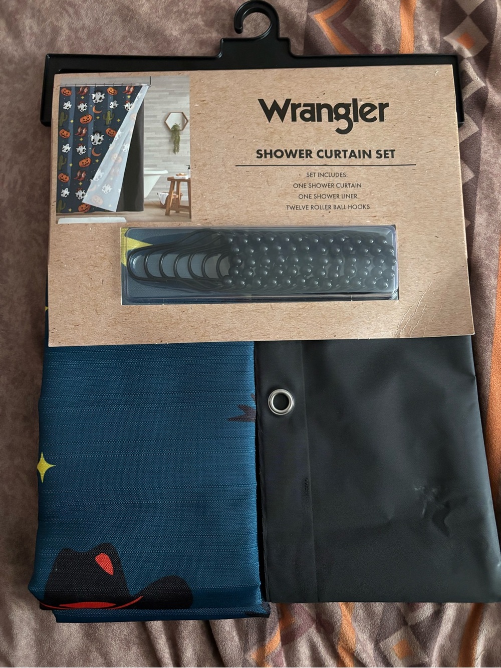 Nwt Wrangler Western Halloween Curtain Set